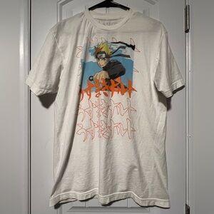 White Naruto Graphic Men’s T-Shirt
